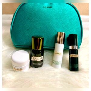 La Mer Makeup Bag With La Mer Samples New